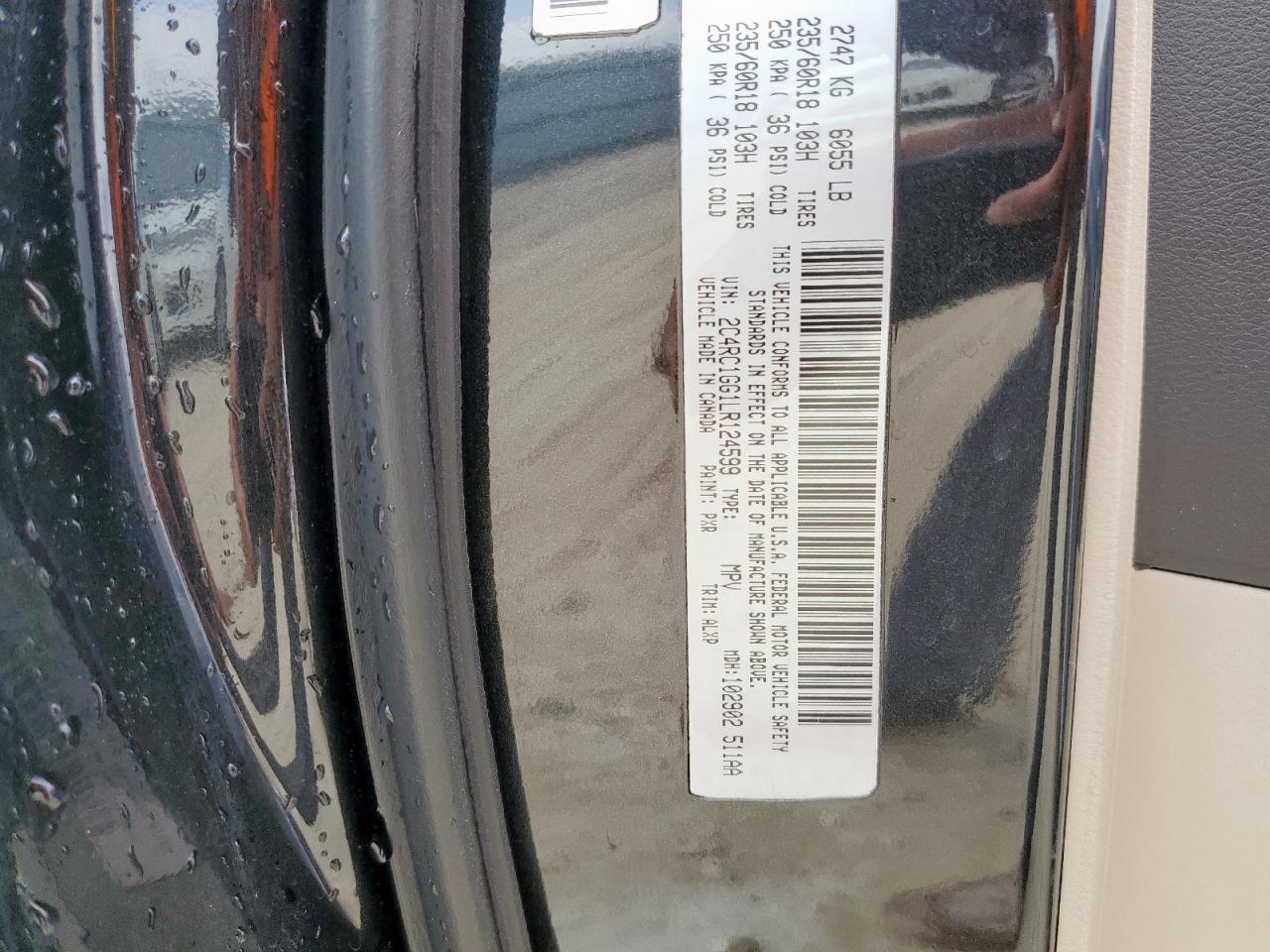 2020 Chrysler Pacifica Limited VIN: 2C4RC1GG1LR124599 Lot: 90404005