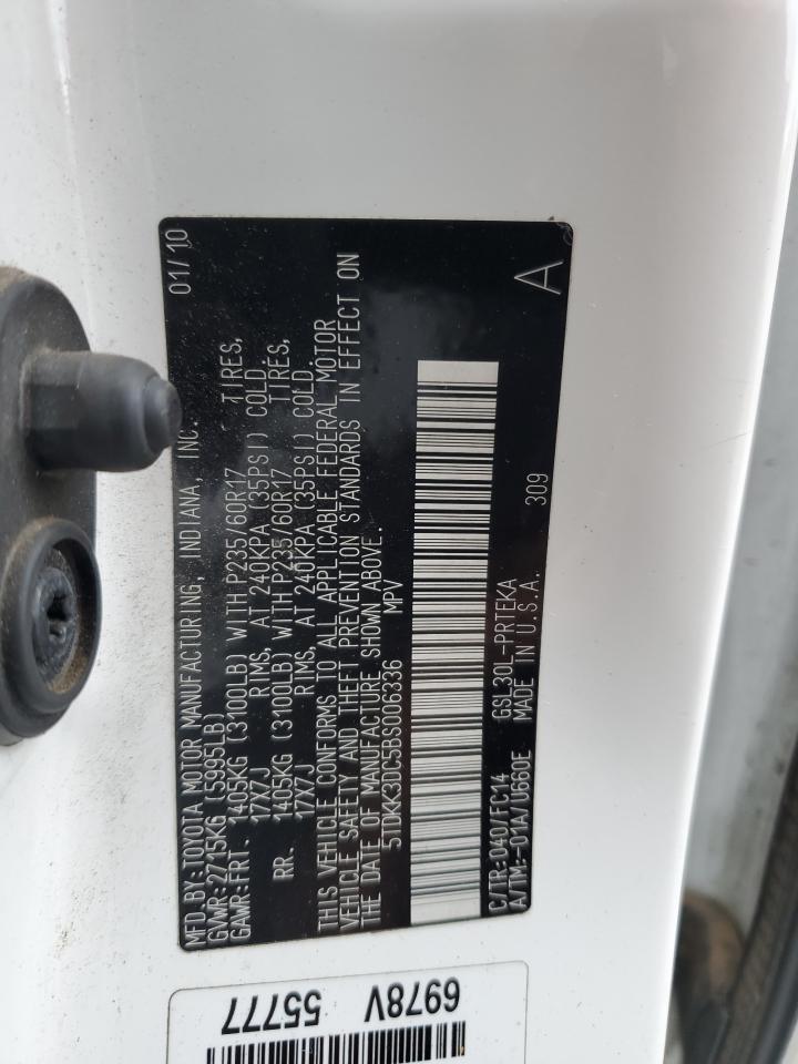 2011 Toyota Sienna Le VIN: 5TDKK3DC5BS006336 Lot: 81516555