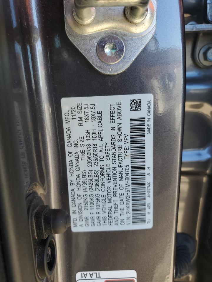 2021 Honda Cr-V Ex VIN: 2HKRW2H57MH604705 Lot: 82239385
