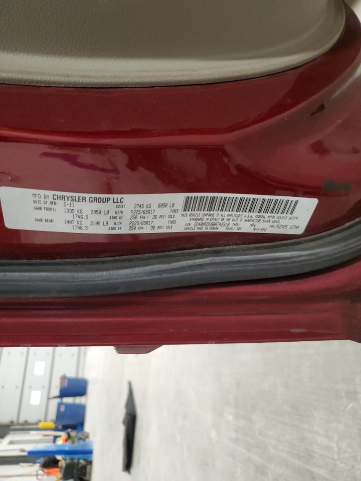 2011 Dodge Grand Caravan Crew VIN: 2D4RN5DG9BR742518 Lot: 90357425