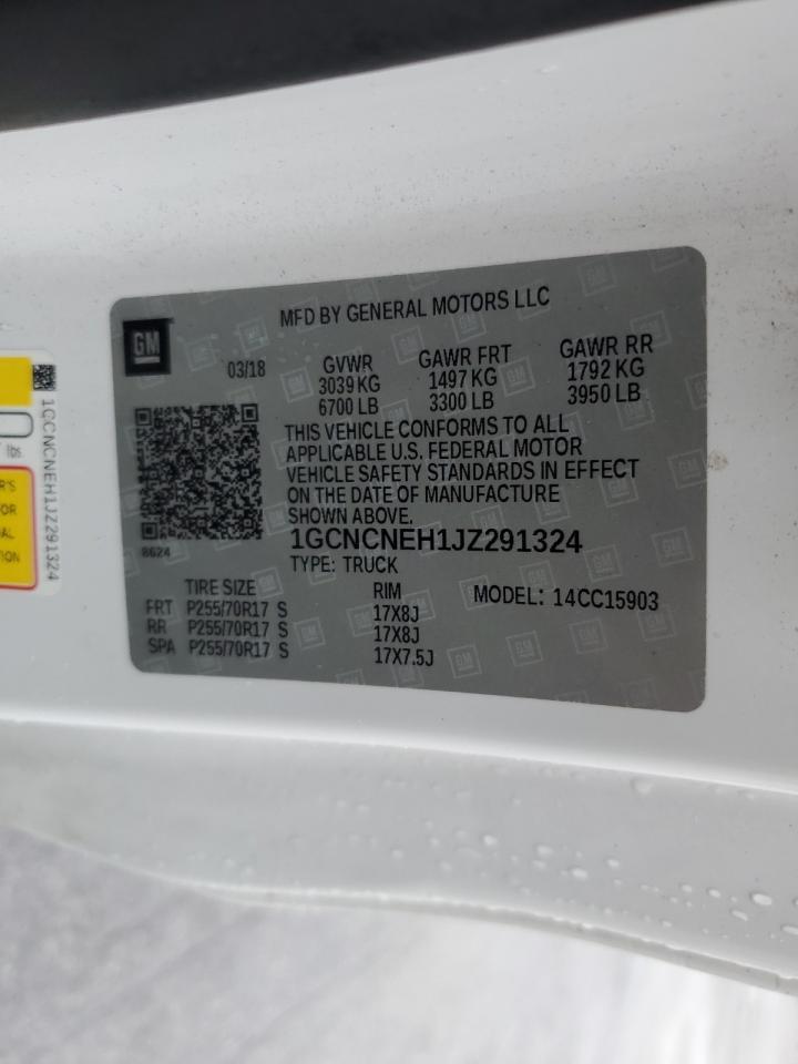 2018 Chevrolet Silverado C1500 VIN: 1GCNCNEH1JZ291324 Lot: 82334565