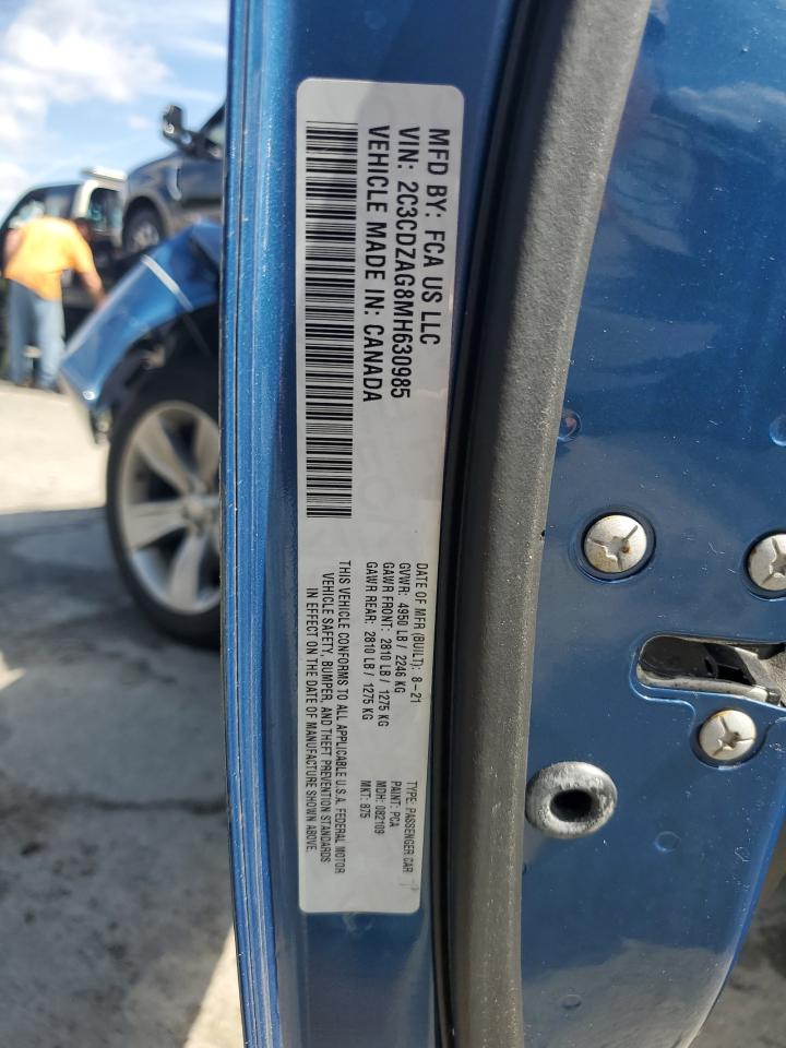 2021 Dodge Challenger Sxt VIN: 2C3CDZAG8MH630985 Lot: 85658875