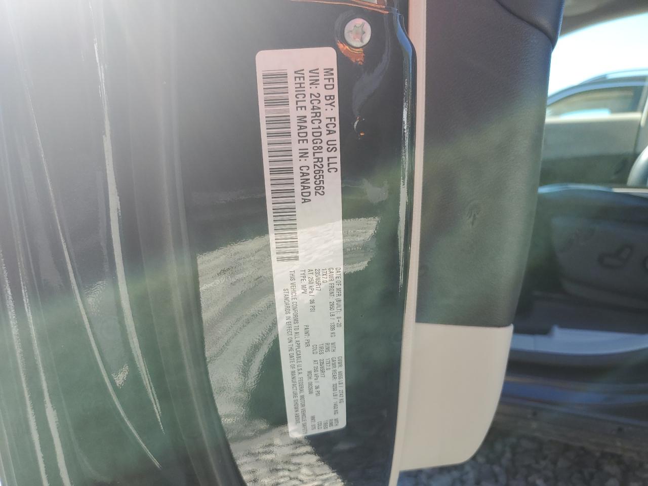 2020 Chrysler Voyager Lxi VIN: 2C4RC1DG8LR265562 Lot: 84172875