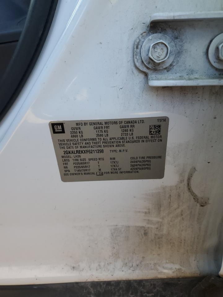 2015 GMC Terrain Sle VIN: 2GKALREKXF6211298 Lot: 82683295