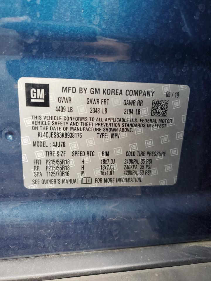 2019 Buick Encore Preferred VIN: KL4CJESB3KB938176 Lot: 87395895