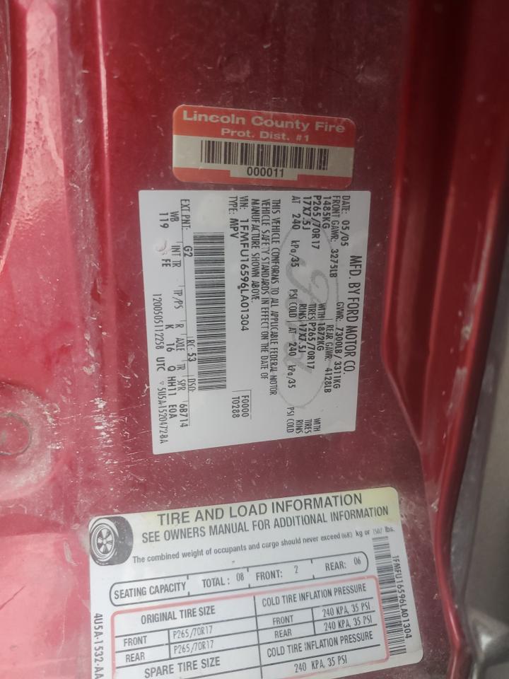 2006 Ford Expedition Xlt VIN: 1FMFU16596LA01304 Lot: 86071955