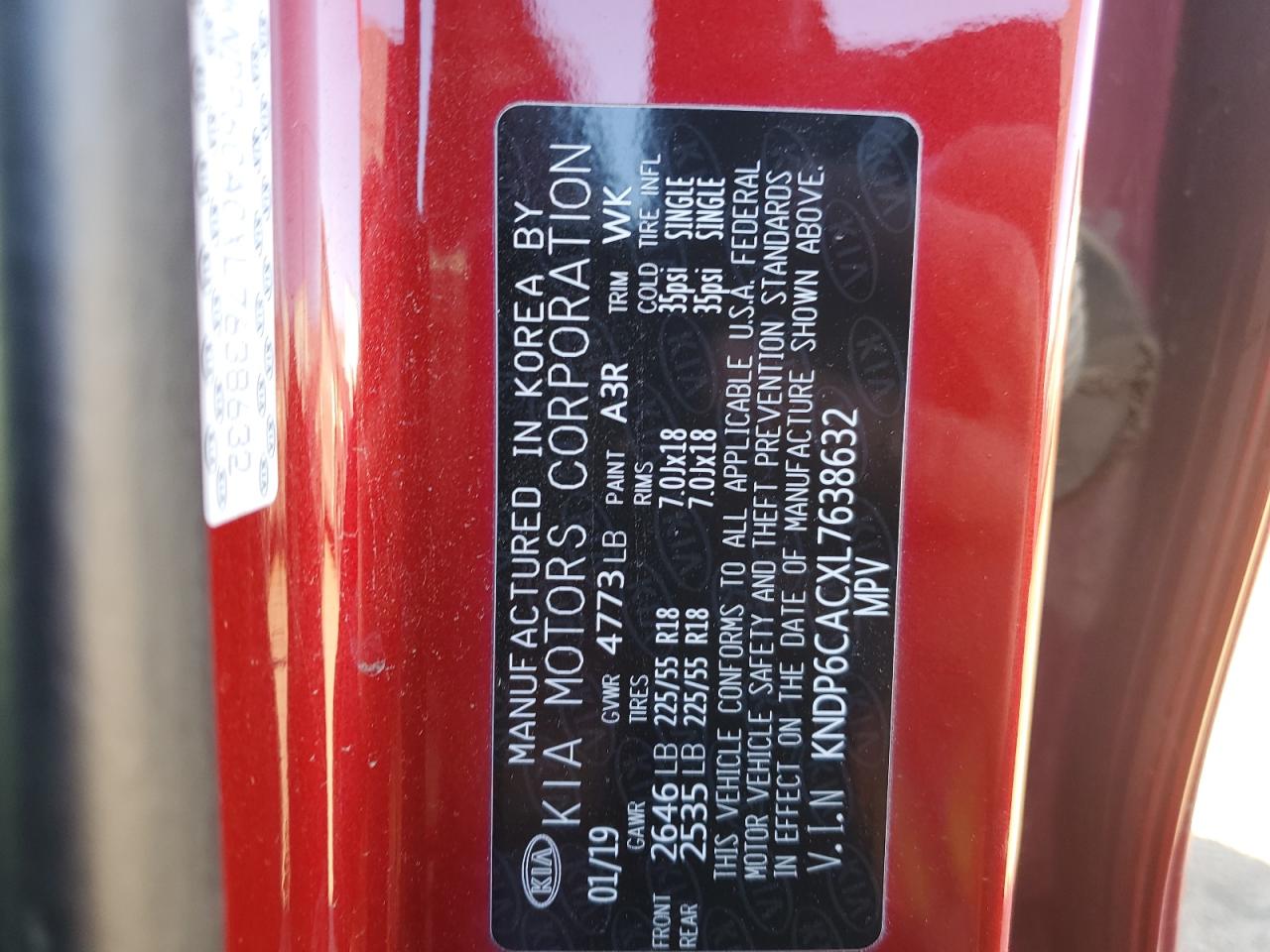 2020 Kia Sportage S VIN: KNDP6CACXL7638632 Lot: 82702165