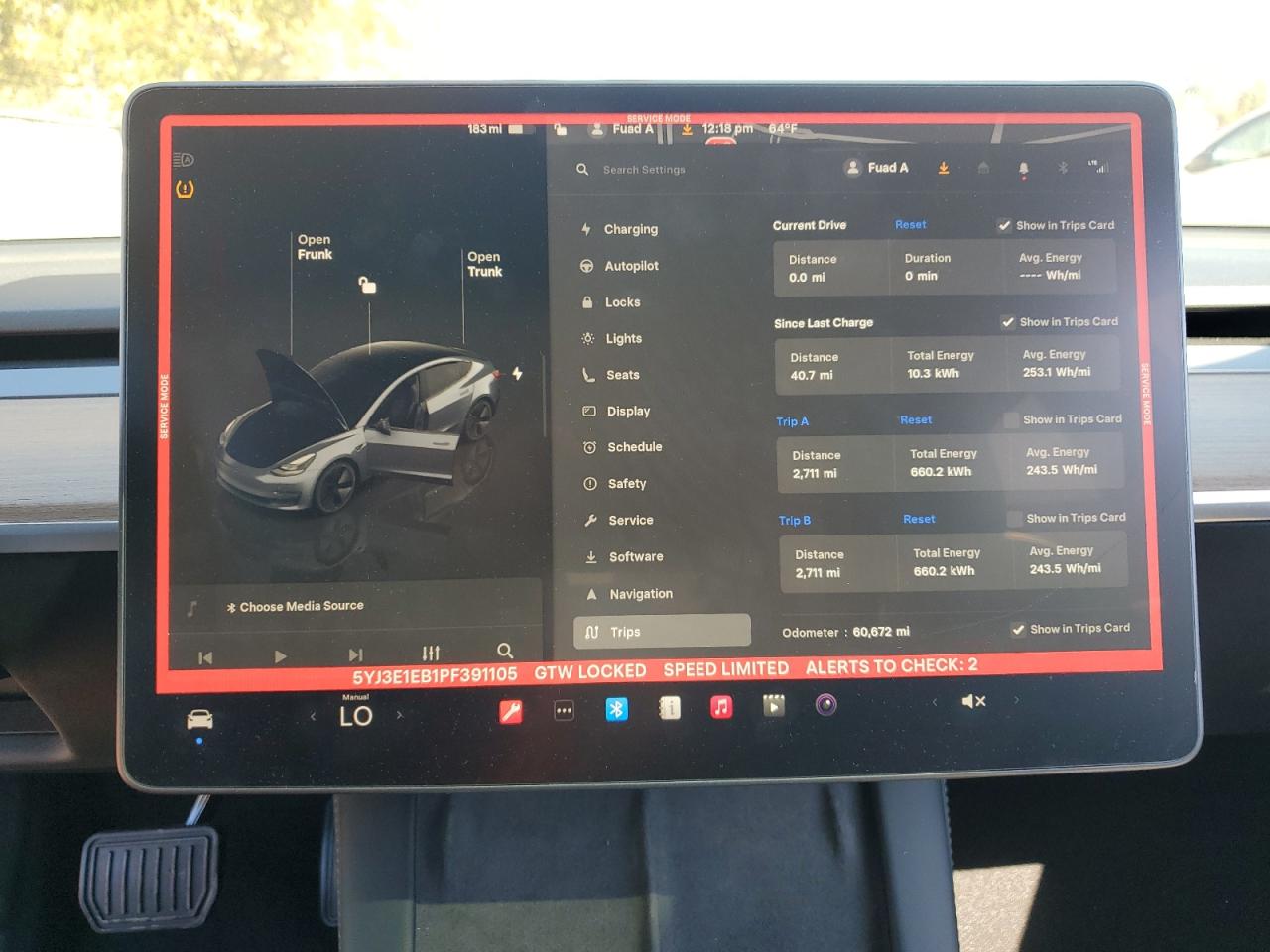 2023 Tesla Model 3 VIN: 5YJ3E1EB1PF391105 Lot: 86726275