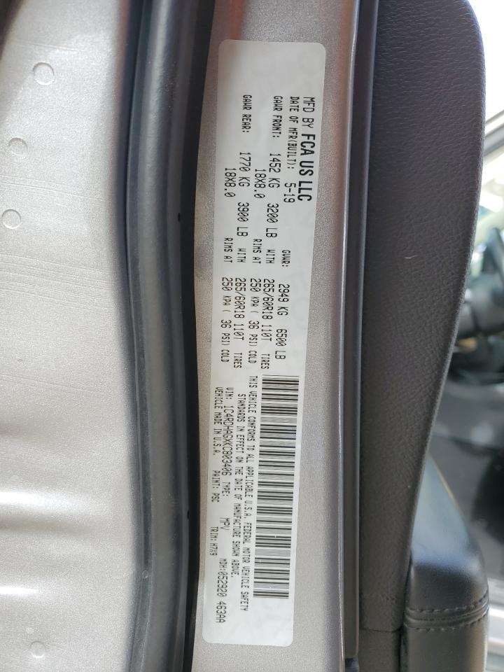 2019 Dodge Durango Sxt VIN: 1C4RDHAGXKC803406 Lot: 86555755