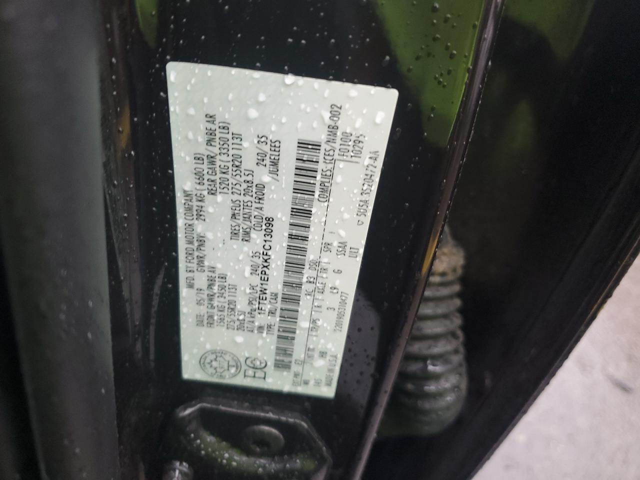 2019 Ford F150 Supercrew VIN: 1FTEW1EPXKFC13098 Lot: 90700735