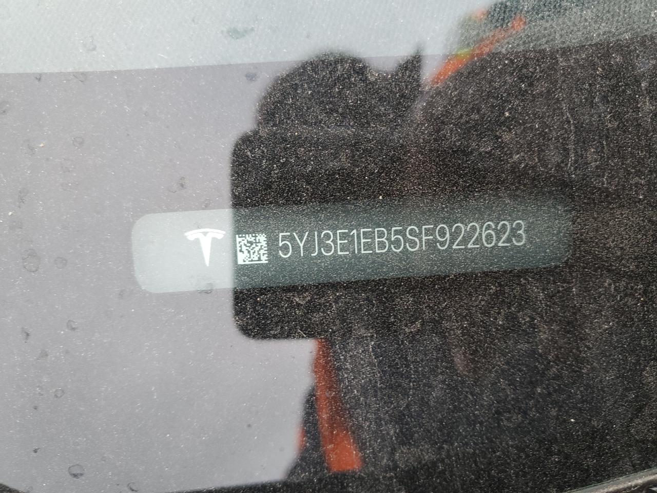 2025 Tesla Model 3 VIN: 5YJ3E1EB5SF922623 Lot: 90516485