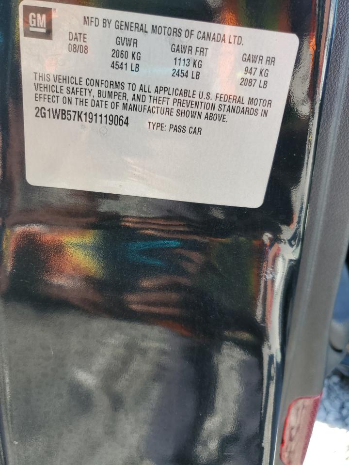 2009 Chevrolet Impala Ls VIN: 2G1WB57K191119064 Lot: 84820535