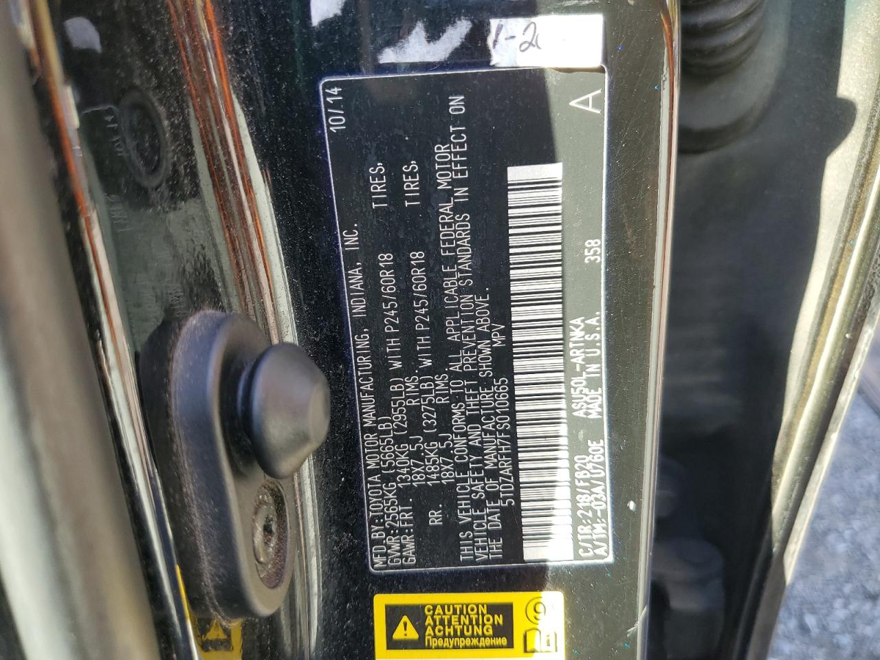 2015 Toyota Highlander Le VIN: 5TDZARFH7FS010665 Lot: 85507925