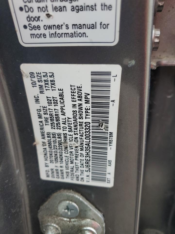 2010 Honda Cr-V Lx VIN: 5J6RE3H35AL003320 Lot: 85106405