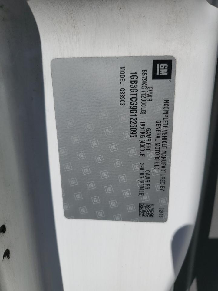 2016 Chevrolet Express G3500 VIN: 1GB3GTCG9G1226095 Lot: 87031395