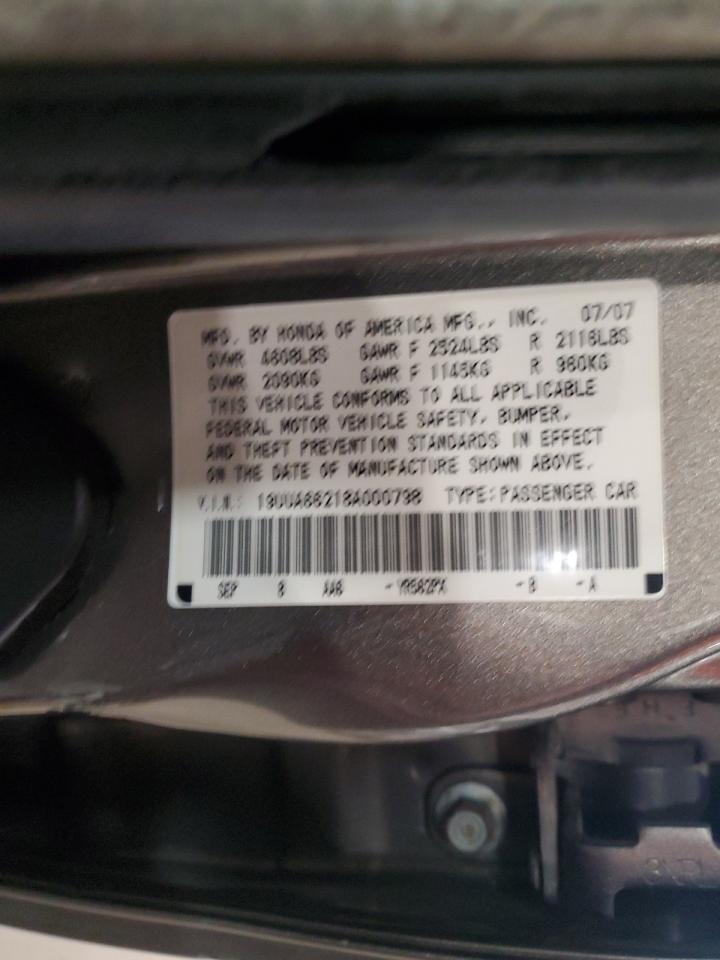 2008 Acura Tl VIN: 19UUA66218A000798 Lot: 90951905