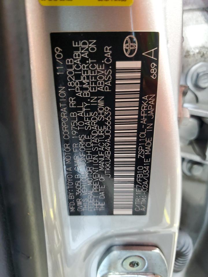 2010 Toyota Scion Xd VIN: JTKKU4B49AJ056639 Lot: 82386405