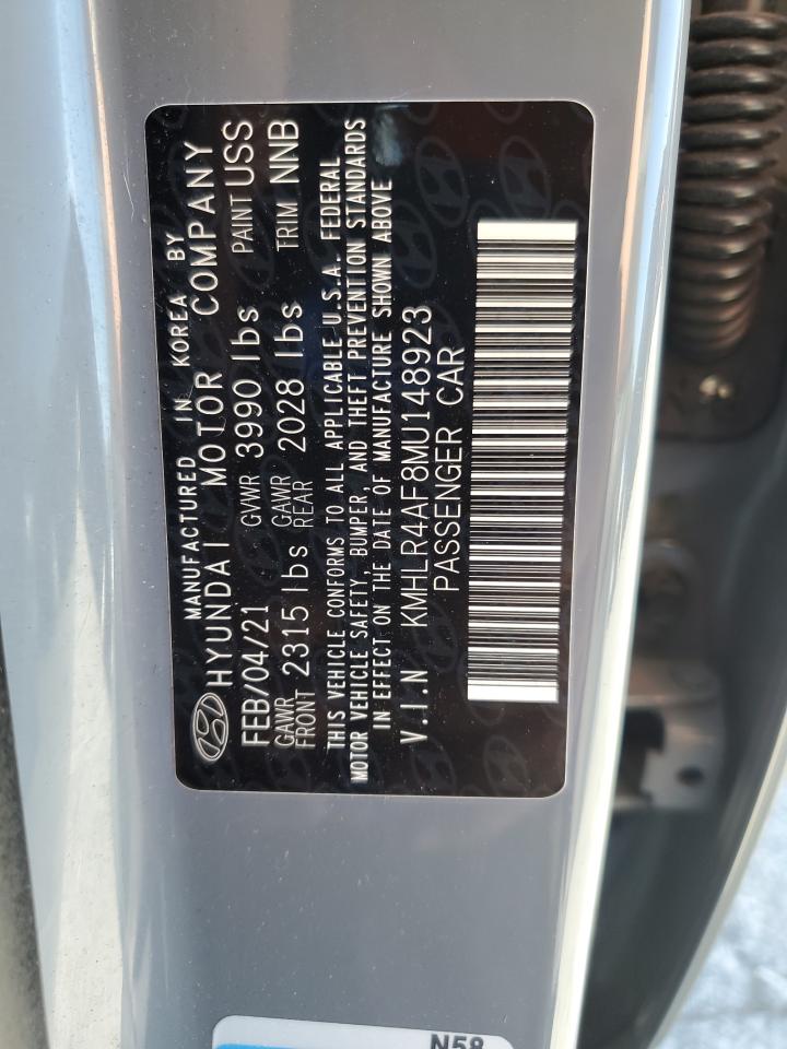 2021 Hyundai Elantra N Line VIN: KMHLR4AF8MU148923 Lot: 82350985