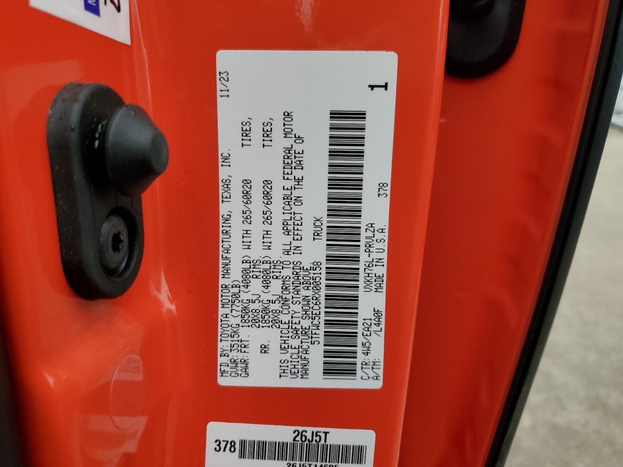 2024 Toyota Tundra Crewmax Platinum VIN: 5TFWC5EC6RX005158 Lot: 86288335