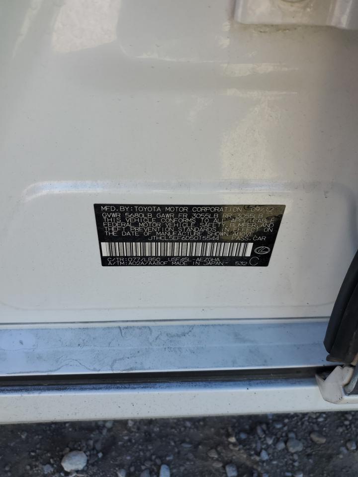 2013 Lexus Ls 460 VIN: JTHCL5EF6D5015544 Lot: 87090325