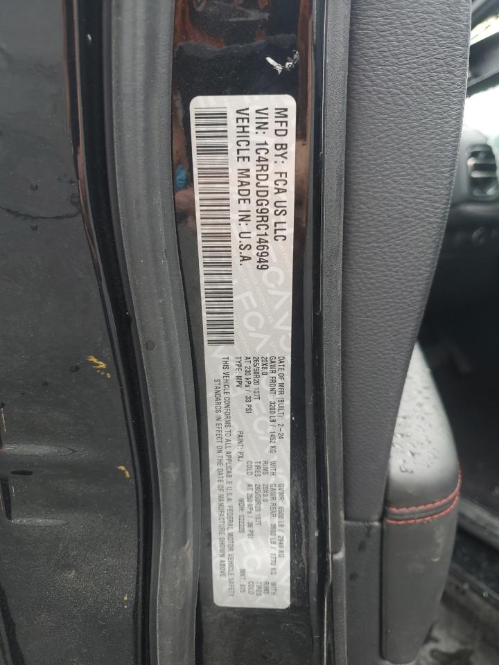 2024 Dodge Durango Gt VIN: 1C4RDJDG9RC146949 Lot: 85169625