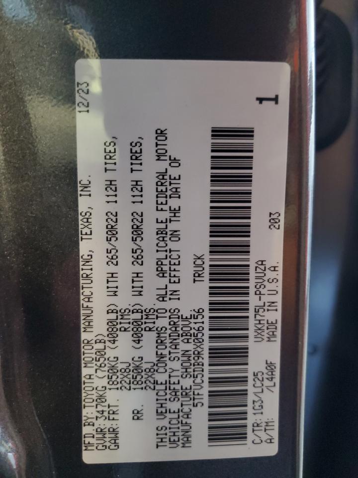 2024 Toyota Tundra Crewmax Capstone VIN: 5TFVC5DB9RX056156 Lot: 82223795