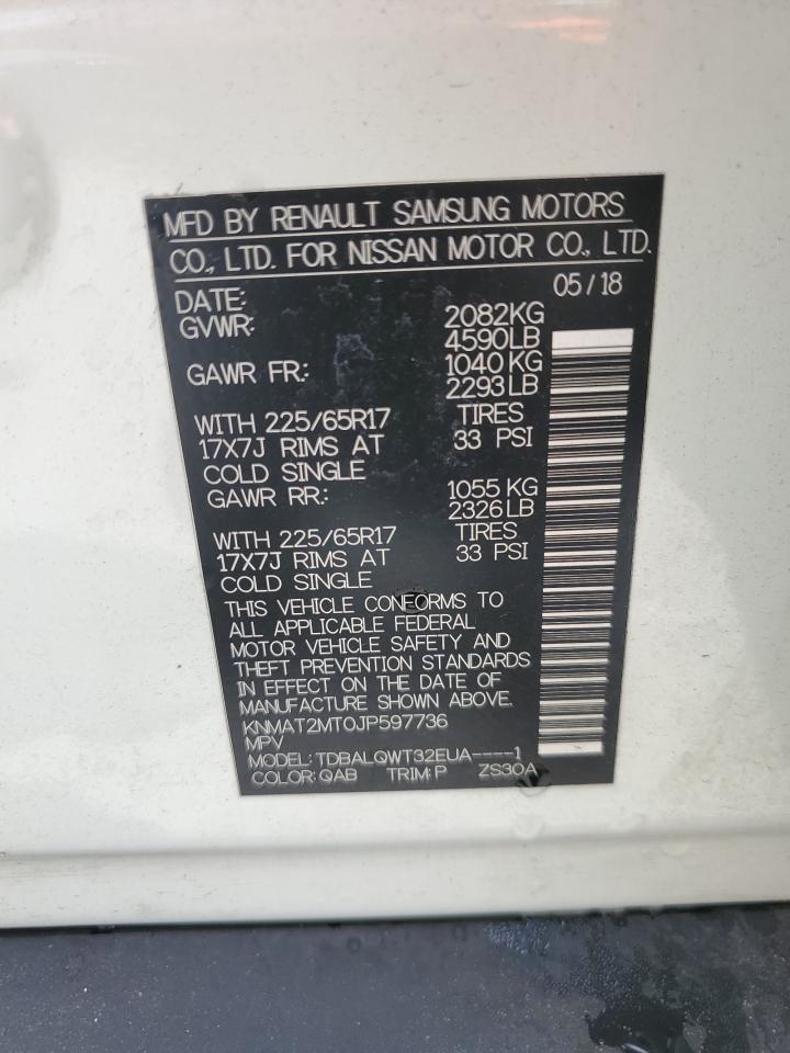 2018 Nissan Rogue S VIN: KNMAT2MT0JP597736 Lot: 85120225