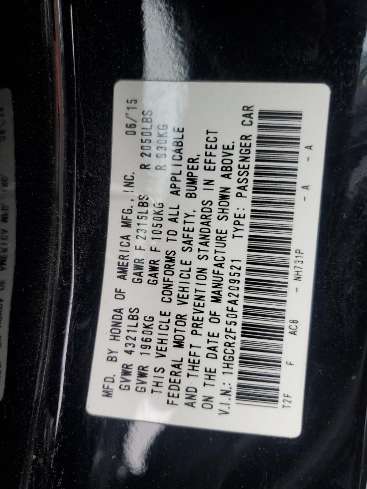 2015 Honda Accord Sport VIN: 1HGCR2F50FA209521 Lot: 86519485