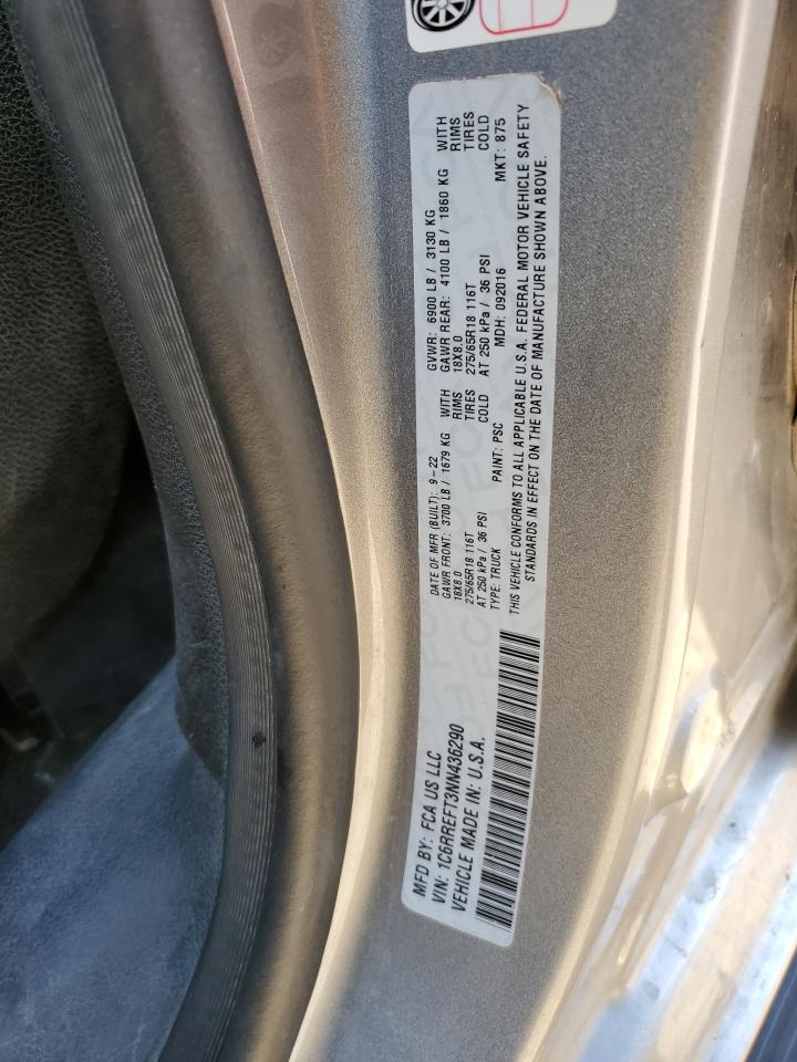 2022 Ram 1500 Big Horn/Lone Star VIN: 1C6RREFT3NN436290 Lot: 82747705