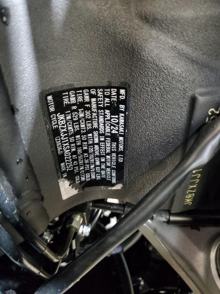 2025 Kawasaki Zx636 K VIN: JKBZXJJ1XSA022252 Lot: 90620315