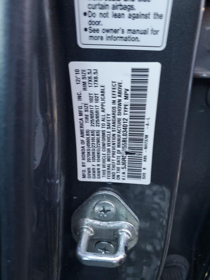 2011 Honda Cr-V Ex VIN: 5J6RE4H55BL034012 Lot: 84074225