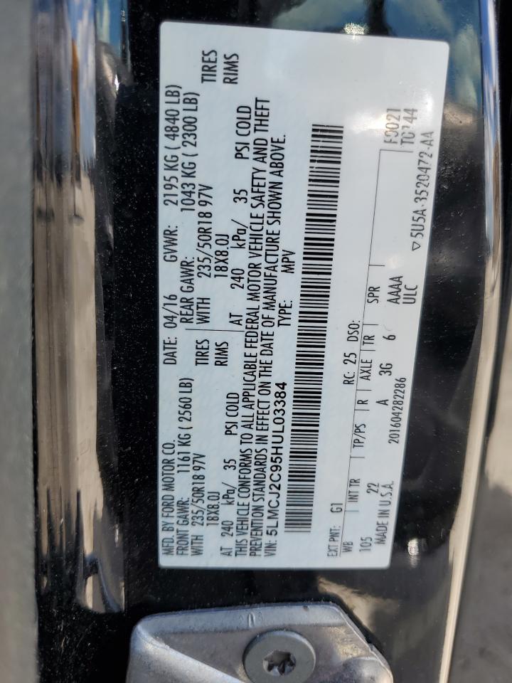 2017 Lincoln Mkc Select VIN: 5LMCJ2C95HUL03384 Lot: 90308095