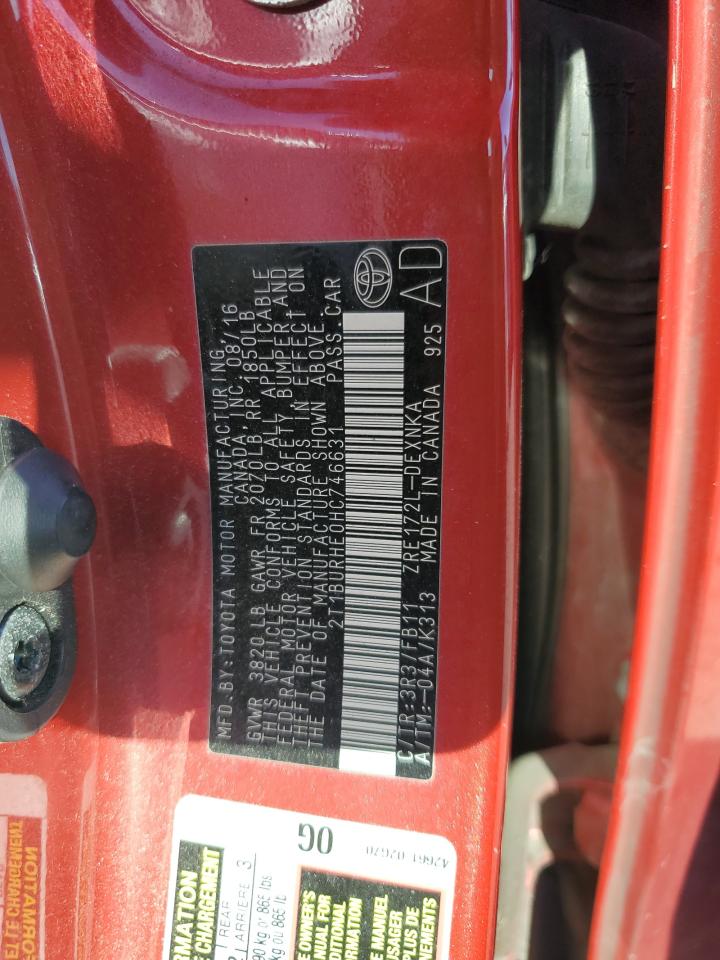 2017 Toyota Corolla L VIN: 2T1BURHE0HC746631 Lot: 82370425