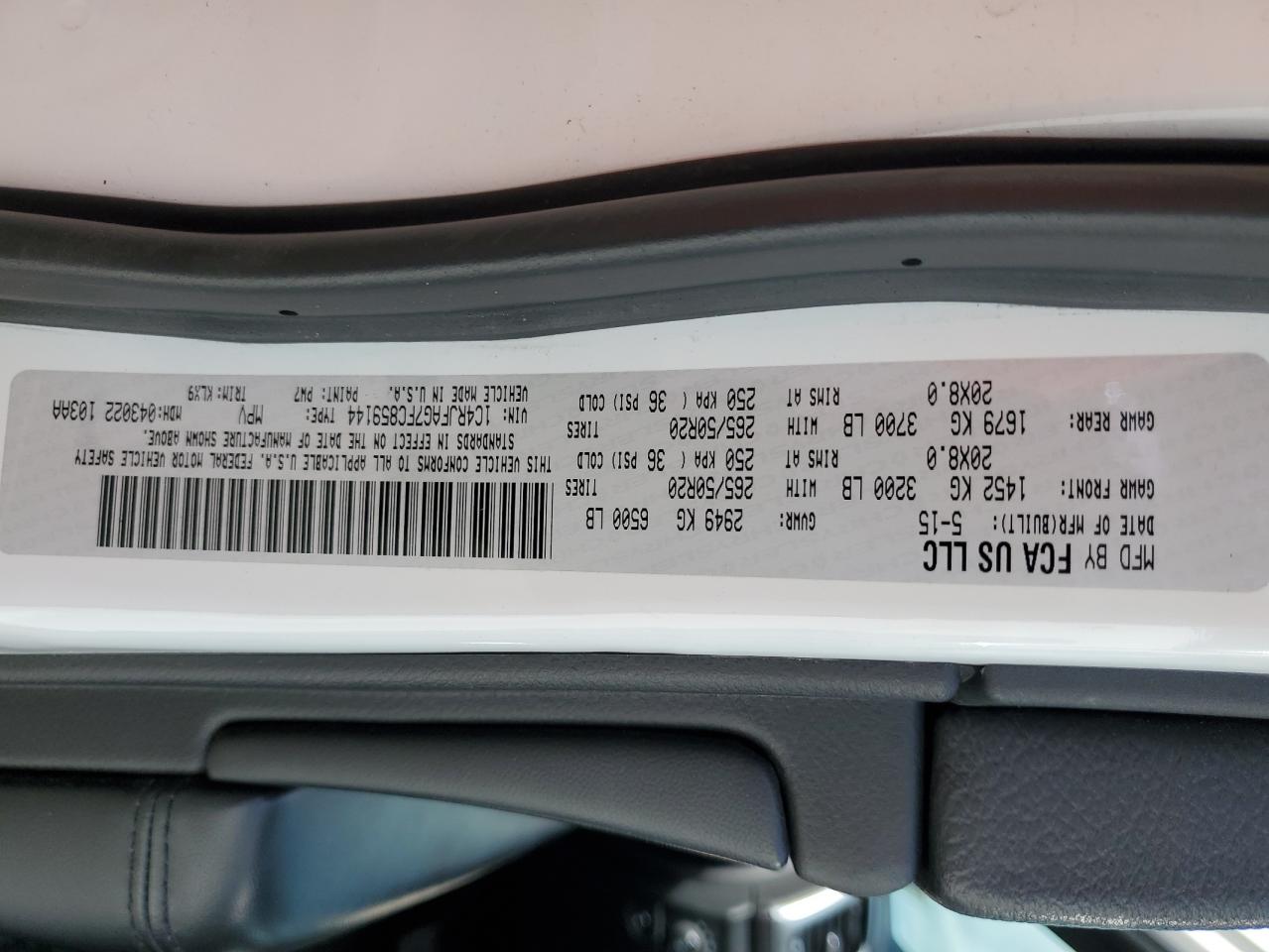 2015 Jeep Grand Cherokee Laredo VIN: 1C4RJFAG7FC859144 Lot: 82252455