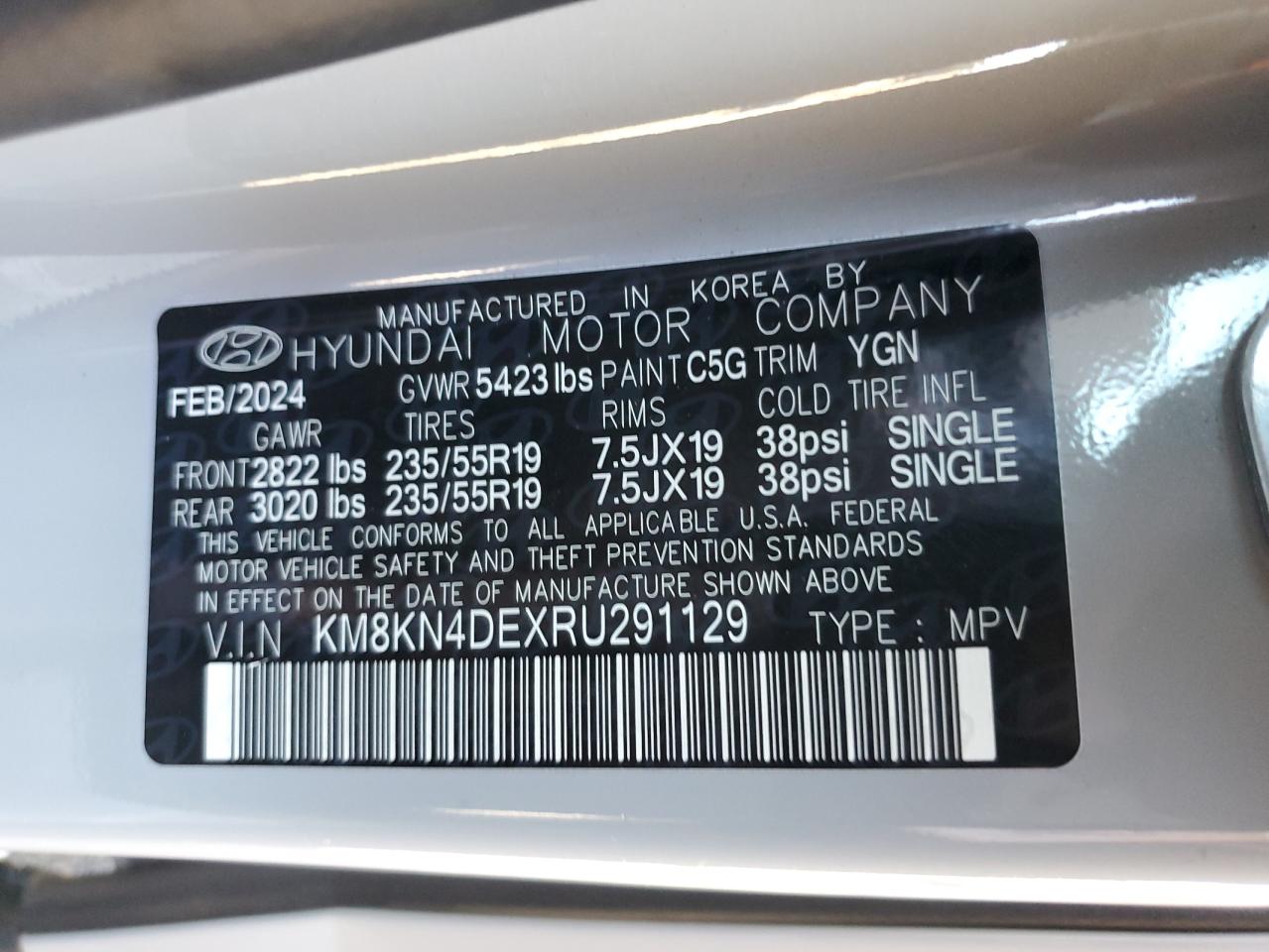 2024 Hyundai Ioniq 5 Sel VIN: KM8KN4DEXRU291129 Lot: 90311795