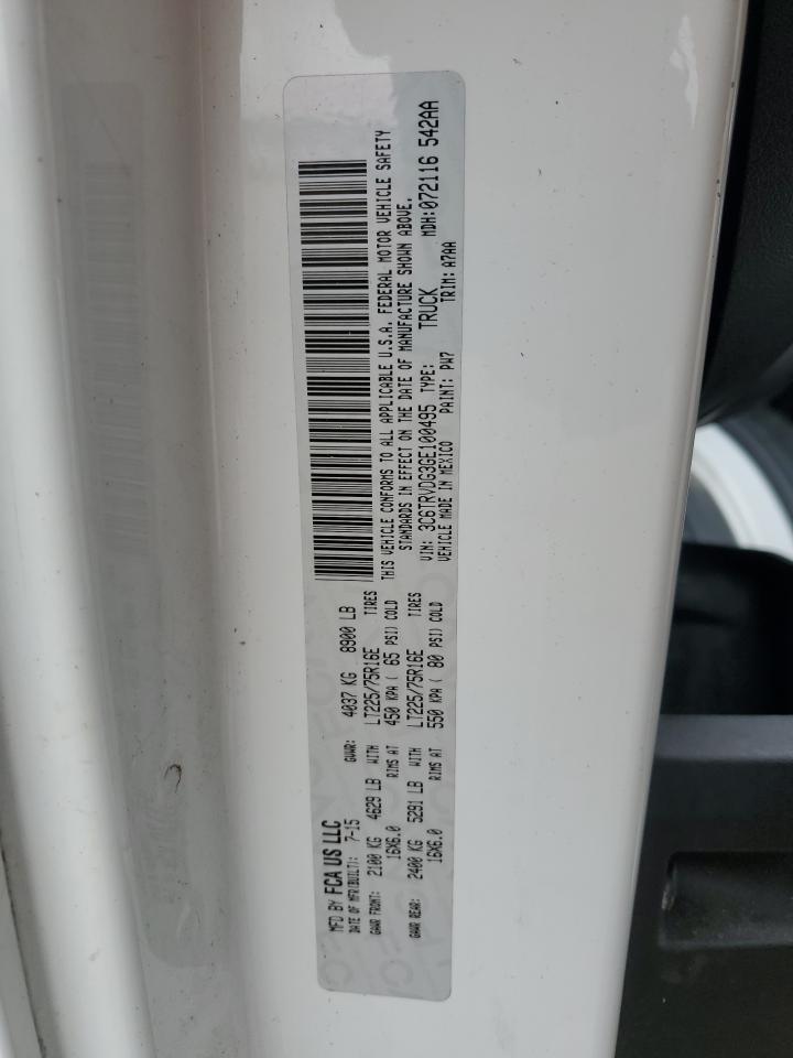 2016 Ram Promaster 2500 2500 High VIN: 3C6TRVDG3GE100495 Lot: 82371725