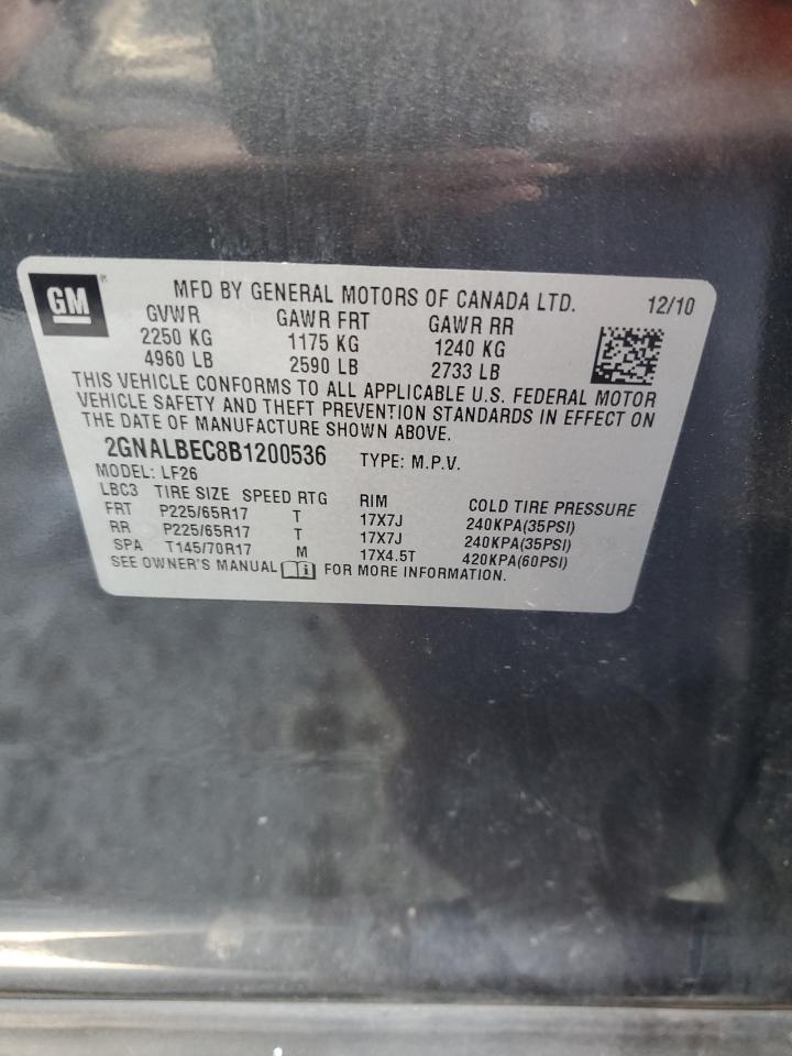 2011 Chevrolet Equinox Ls VIN: 2GNALBEC8B1200536 Lot: 85889005