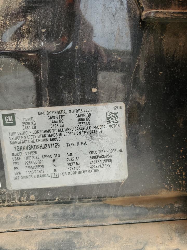 2017 GMC Acadia Limited Slt-2 VIN: 1GKKVSKD9HJ247159 Lot: 82329735