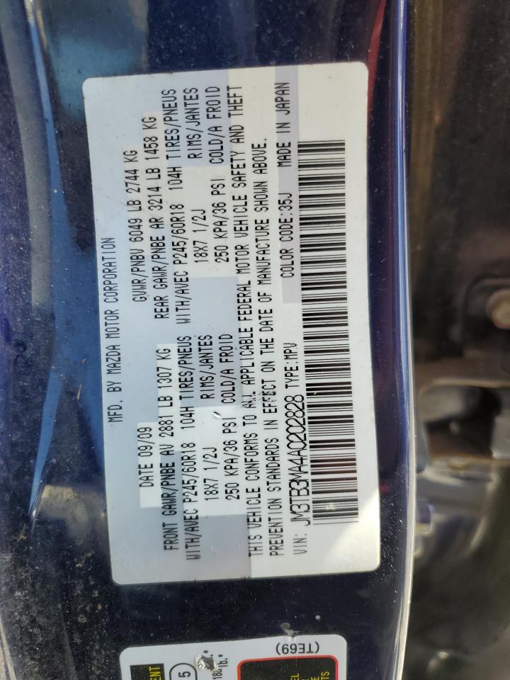 2010 Mazda Cx-9 VIN: JM3TB3MA4A0202828 Lot: 81956735