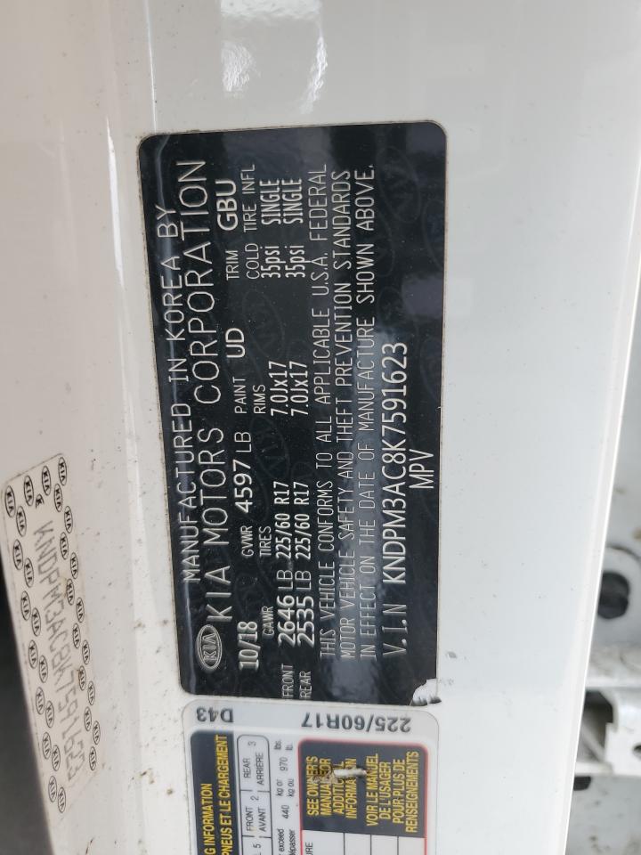 2019 Kia Sportage Lx VIN: KNDPM3AC8K7591623 Lot: 89719515