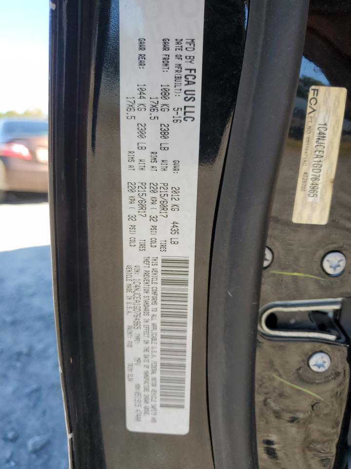 2016 Jeep Compass Latitude VIN: 1C4NJCEA1GD764965 Lot: 82648795