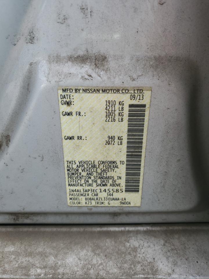 2014 Nissan Altima 2.5 VIN: 1N4AL3AP3EC145585 Lot: 84900605