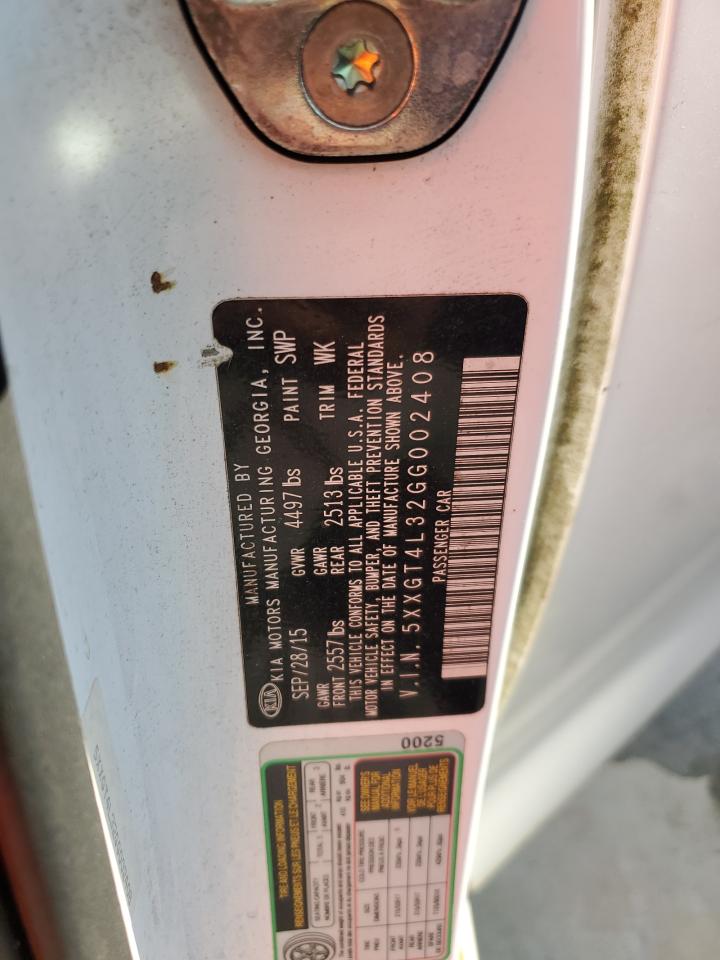 2016 Kia Optima Lx VIN: 5XXGT4L32GG002408 Lot: 85373285