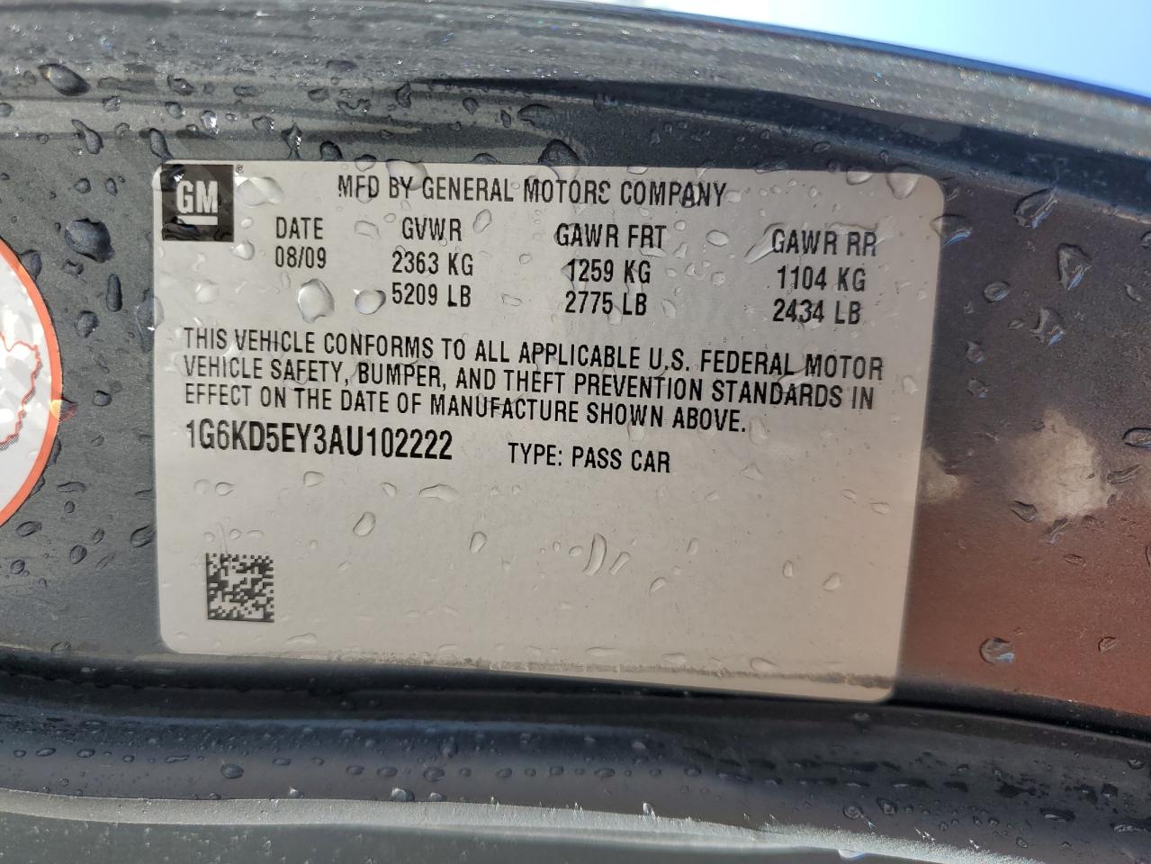 2010 Cadillac Dts Luxury Collection VIN: 1G6KD5EY3AU102222 Lot: 86060505