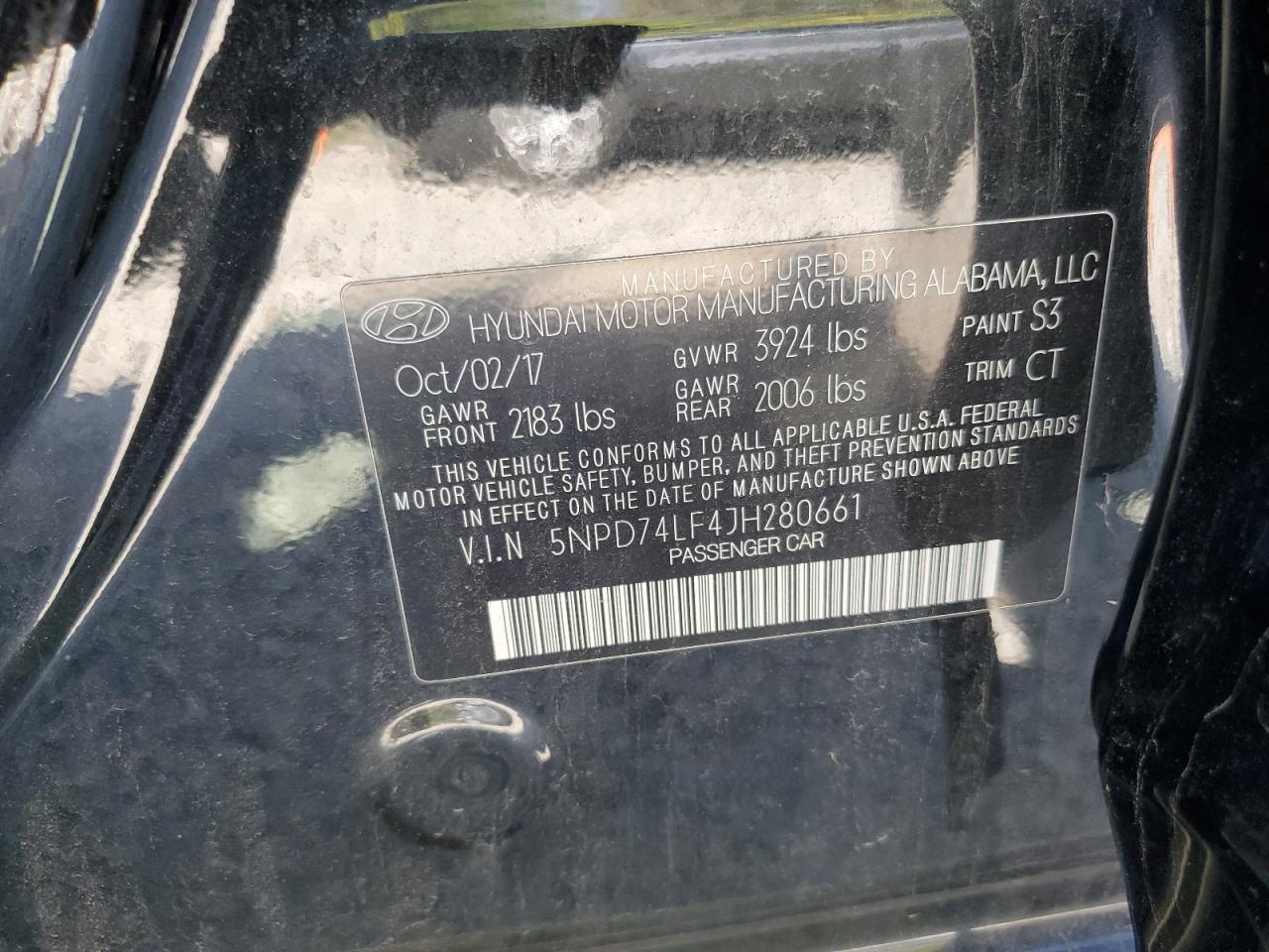 2018 Hyundai Elantra Se VIN: 5NPD74LF4JH280661 Lot: 82451625