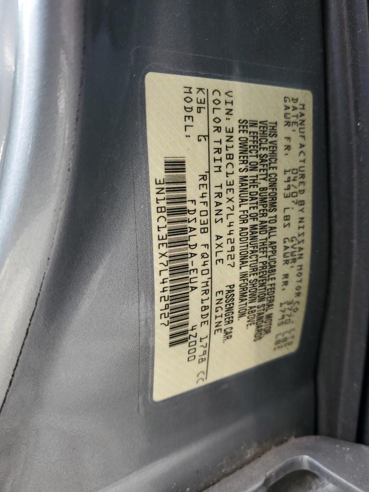 2007 Nissan Versa S VIN: 3N1BC13EX7L442927 Lot: 82378755