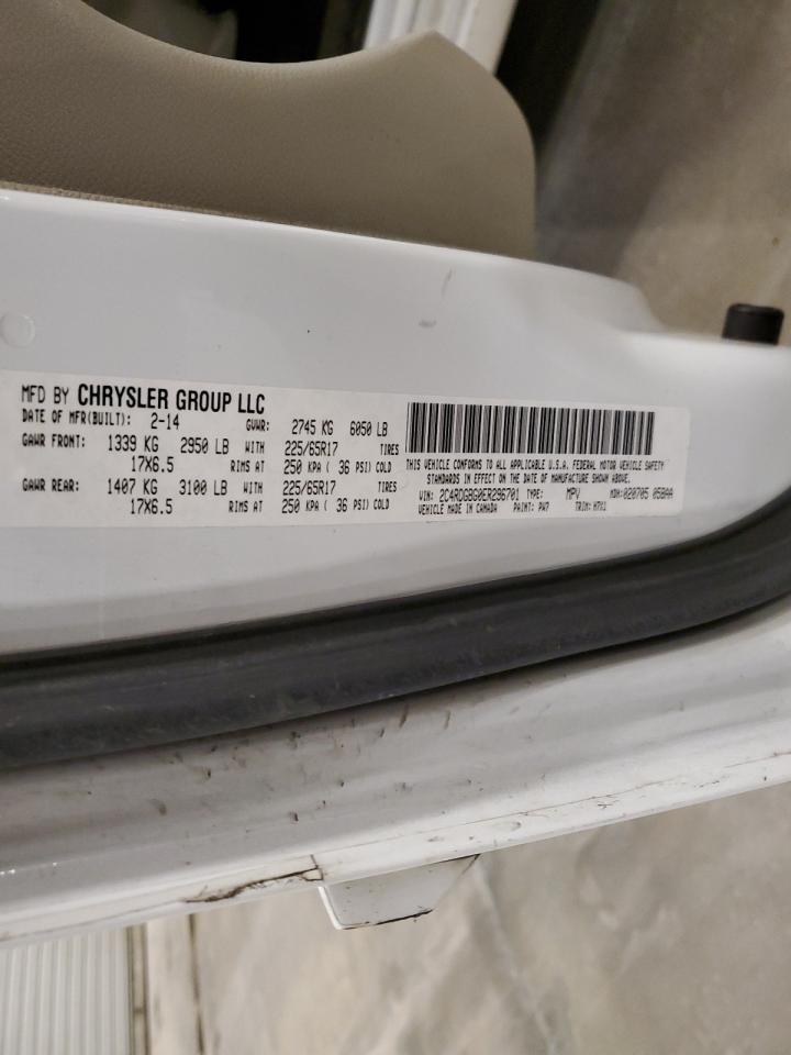 2014 Dodge Grand Caravan Se VIN: 2C4RDGBG0ER296701 Lot: 82261195