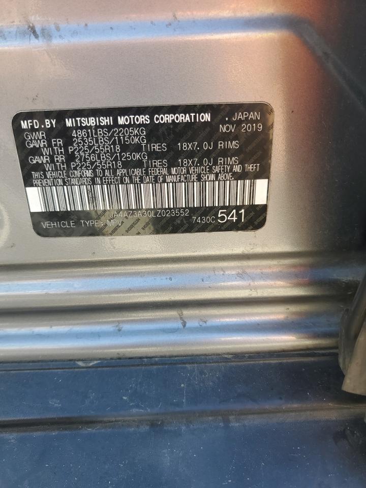 2020 Mitsubishi Outlander Se VIN: JA4AZ3A30LZ023552 Lot: 89810765