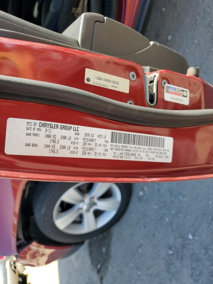 2011 Jeep Compass Sport VIN: 1J4NF1FB5BD188698 Lot: 87084815