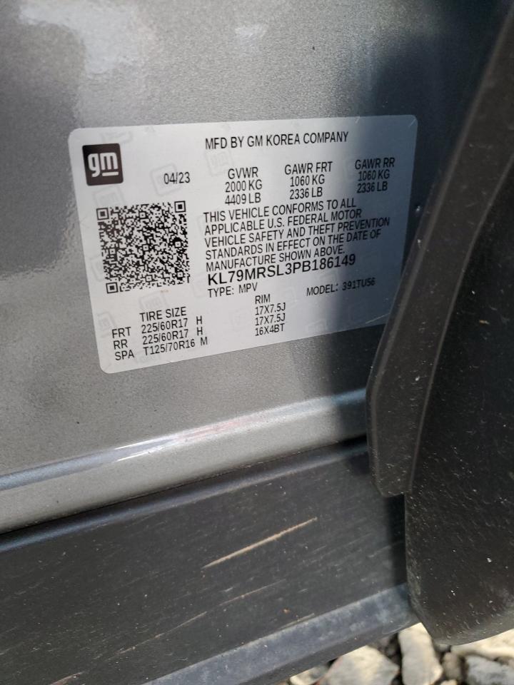 2023 Chevrolet Trailblazer Lt VIN: KL79MRSL3PB186149 Lot: 82316625